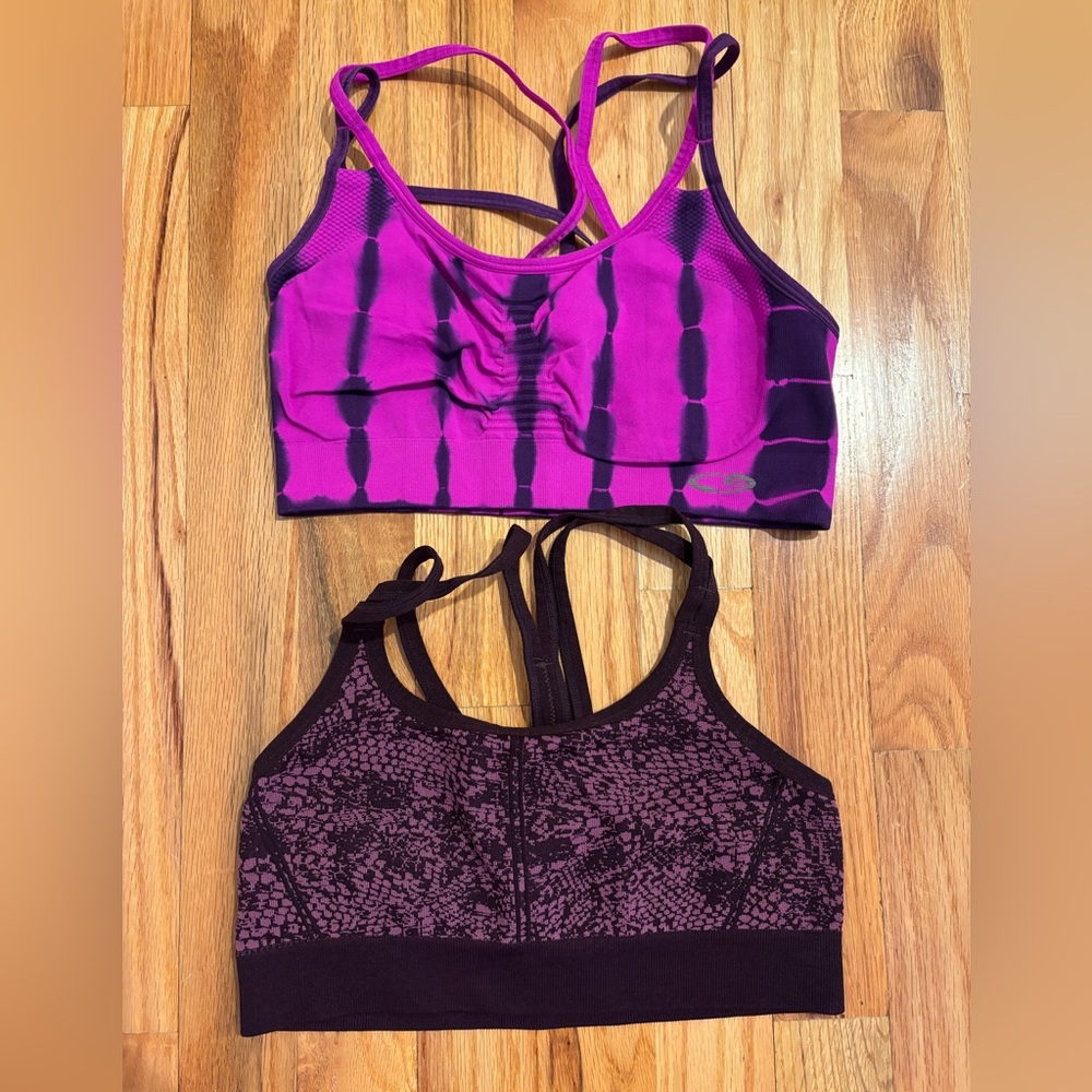 Stylish Purple Women's Sports Bras- set of two